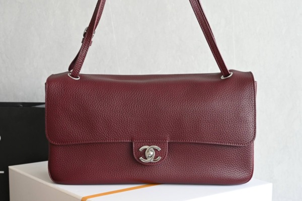 Maxi Flap Bordeaux/Silber 32 cm