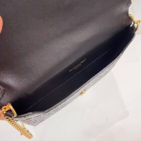 CASSANDRE SHINY Krokodiloptik/Schwarz 18.5 cm