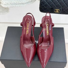 Slingbacks Burgund/Gold 9.5 cm