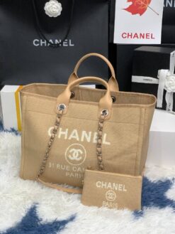 Deauville Shopper aus Canvas Beige 38cm