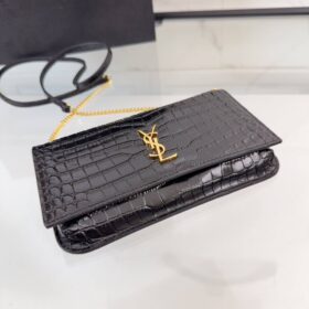 CASSANDRE SHINY Krokodiloptik/Schwarz 18.5 cm