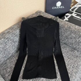 Schwarze Feinstrick-Cardigan