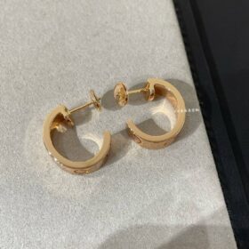 LOVE Creolen Kleines Modell Gelbgold