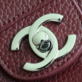 Maxi Flap Bordeaux/Silber 32 cm