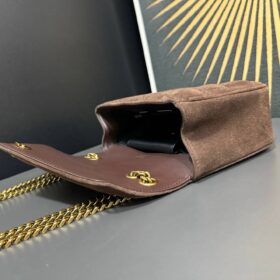 Loulou Matelassé Suede Braun 24 cm