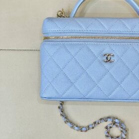 Slim Vanity mit Kette in Blau/Silber 14cm