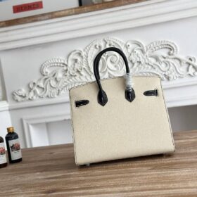Birkin Epsom Weiß/Schwarz Palladium 35 cm