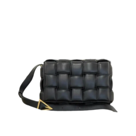 Padded Intrecciato Schwarz/Gold 26 cm