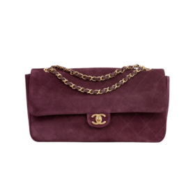 Maxi Flap Burgunderrot Wildleder 32 cm