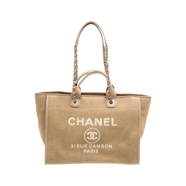 Deauville Shopper aus Canvas Beige 38cm
