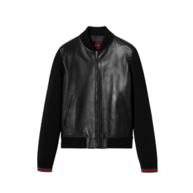 Bomberjacke Nappa leather und knit