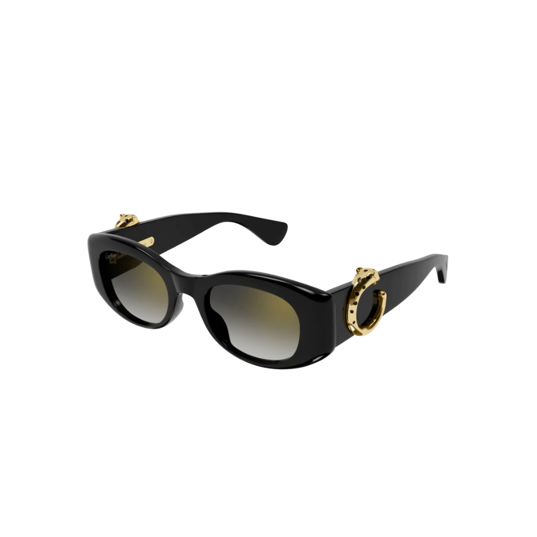 Schwarze Cat-Eye-Sonnenbrille