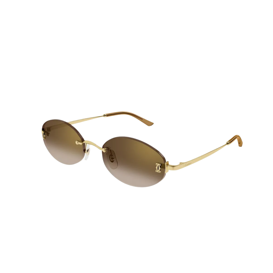 Ovale Sonnenbrille/Goldgelb
