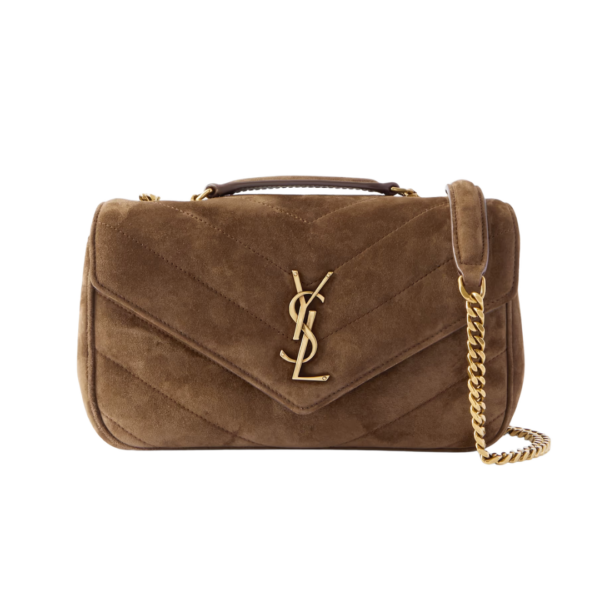 Loulou Matelassé Suede Braun 24 cm