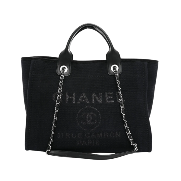 Deauville Tote Schwarz/Silber 30 cm