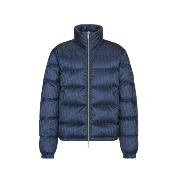 Oblique Daunenjacke Marineblau