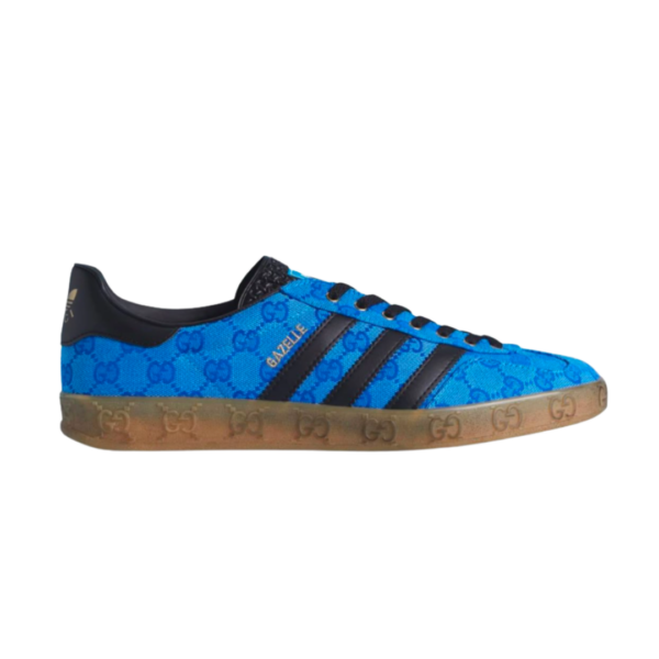 GG Gazelle Blaue Monogramm Schwarz Lederstreifen