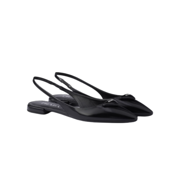 Brushed Ballerina Slingback Schwarz