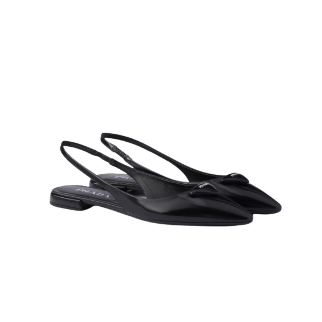 Brushed Ballerina Slingback Schwarz
