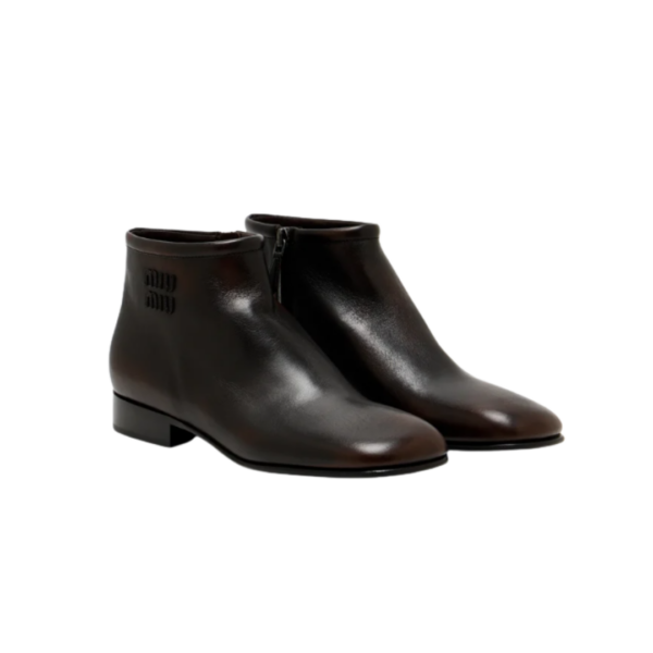 Fume-Leder Dunkelbraunes