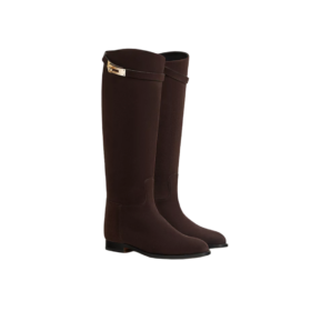 Jumping Stiefel Dunkelbraun / Gold