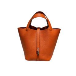 Picotin Lock Togo Orange/Silber 18 cm