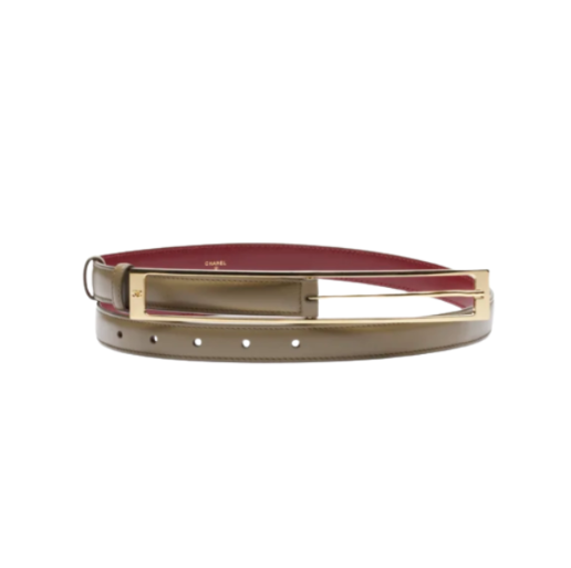 Leather Khaki / Gold
