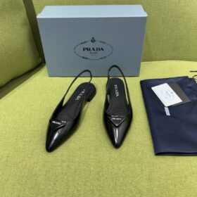 Brushed Ballerina Slingback Schwarz