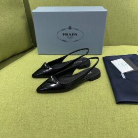 Brushed Ballerina Slingback Schwarz
