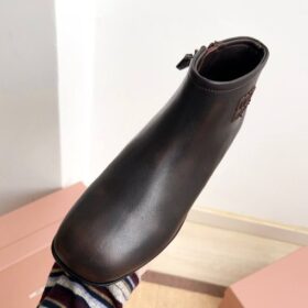 Fume-Leder Dunkelbraunes