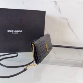 CASSANDRE SHINY Krokodiloptik/Schwarz 18.5 cm