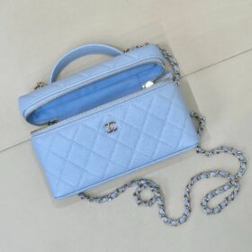 Slim Vanity mit Kette in Blau/Silber 14cm