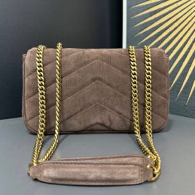 Loulou Matelassé Suede Braun 24 cm