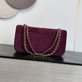 Maxi Flap Burgunderrot Wildleder 32 cm