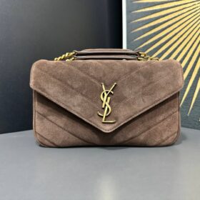 Loulou Matelassé Suede Braun 24 cm