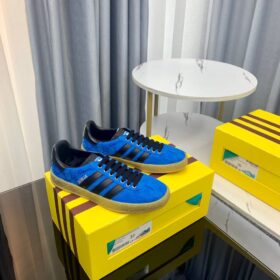 GG Gazelle Blaue Monogramm Schwarz Lederstreifen