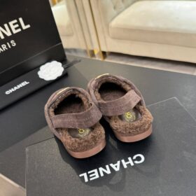 CC Slingback-Loafer aus Wildleder-Kalbsleder Dunkelbraun