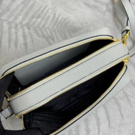 Kleine Lederumhängetasche Granitgrau 22cm