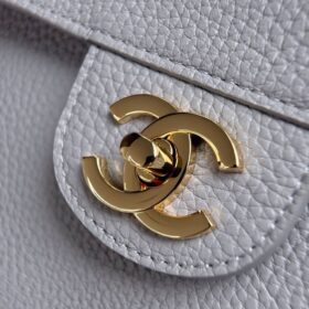 Maxi Flap Bag Grau/Gold 38.5 cm