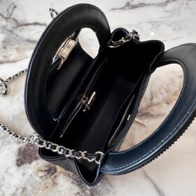 Mini Einkaufstasche Strass Schwarz/Gold 19 cm
