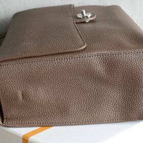 Maxi Klapptasche Dunkelbraun/Silber 38 cm