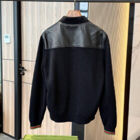 Bomberjacke Nappa leather und knit