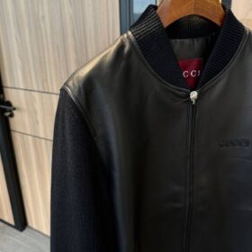 Bomberjacke Nappa leather und knit