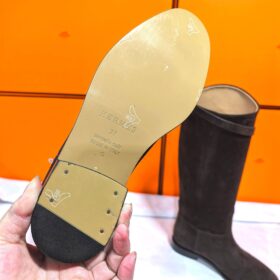 Jumping Stiefel Dunkelbraun / Gold