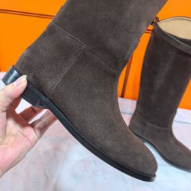 Jumping Stiefel Dunkelbraun / Gold