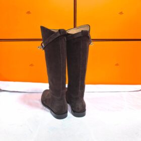 Jumping Stiefel Dunkelbraun / Gold