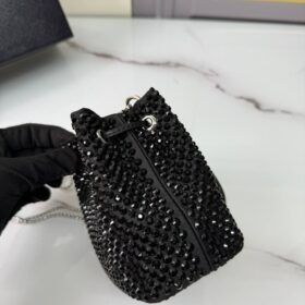 MiniBucket Strasssteinen Schwarz 9 cm