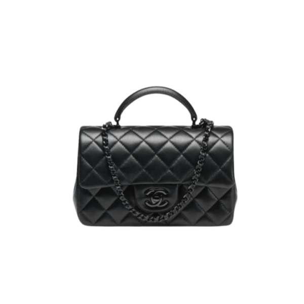 Classic Handtasche Schwarz 20 cm