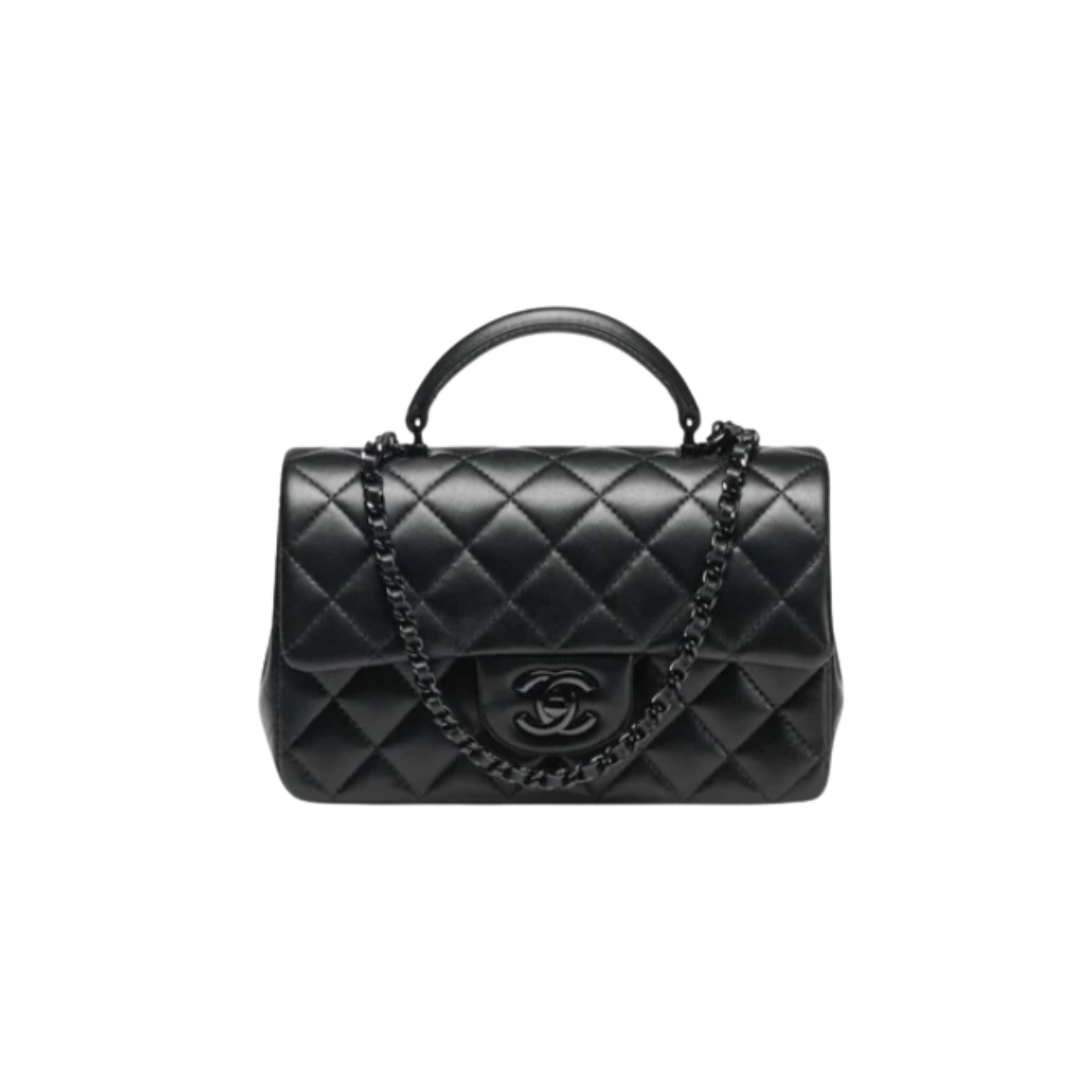 Classic Handtasche Schwarz 20 cm
