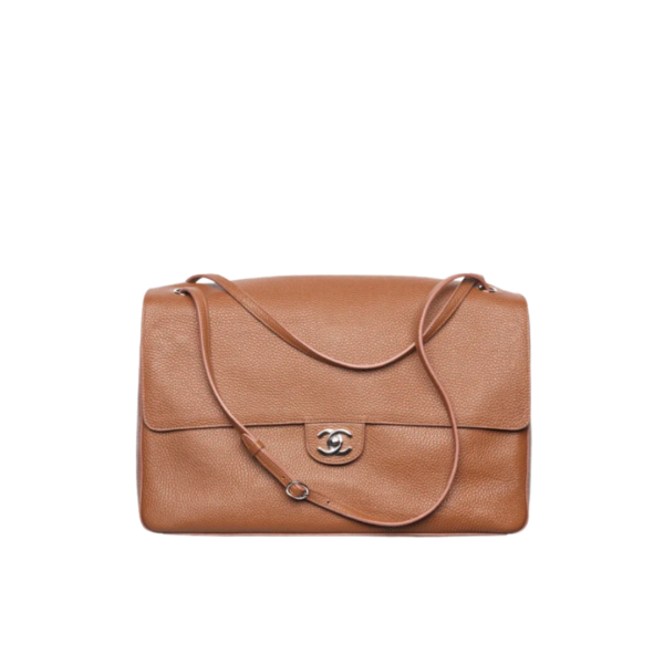 Maxi Flap Braunes Karamell/Silber 39 cm